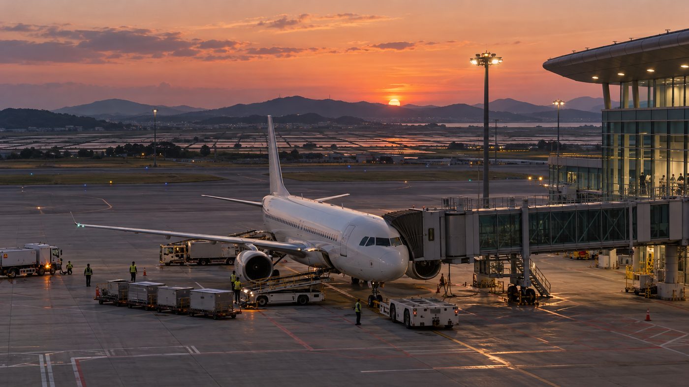 추미애 경기국제공항 재추진을 떠올리게 하는 한국 지방 공항 터미널과 여객기