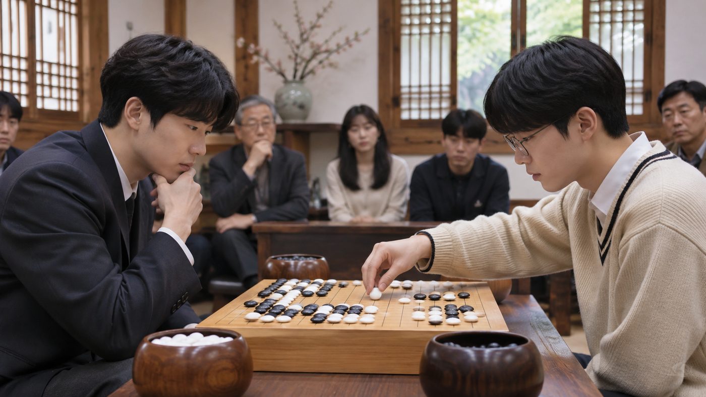 이창호 2000승 달성 경기를 떠올리게 하는 바둑 대국장 풍경