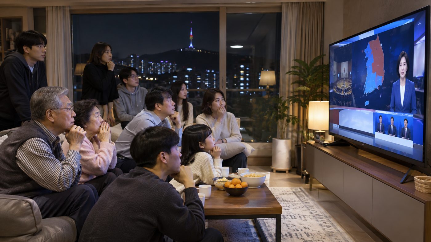 룰라 대통령의 브라질 대선 결선 승리 소식을 TV로 지켜보는 사람들